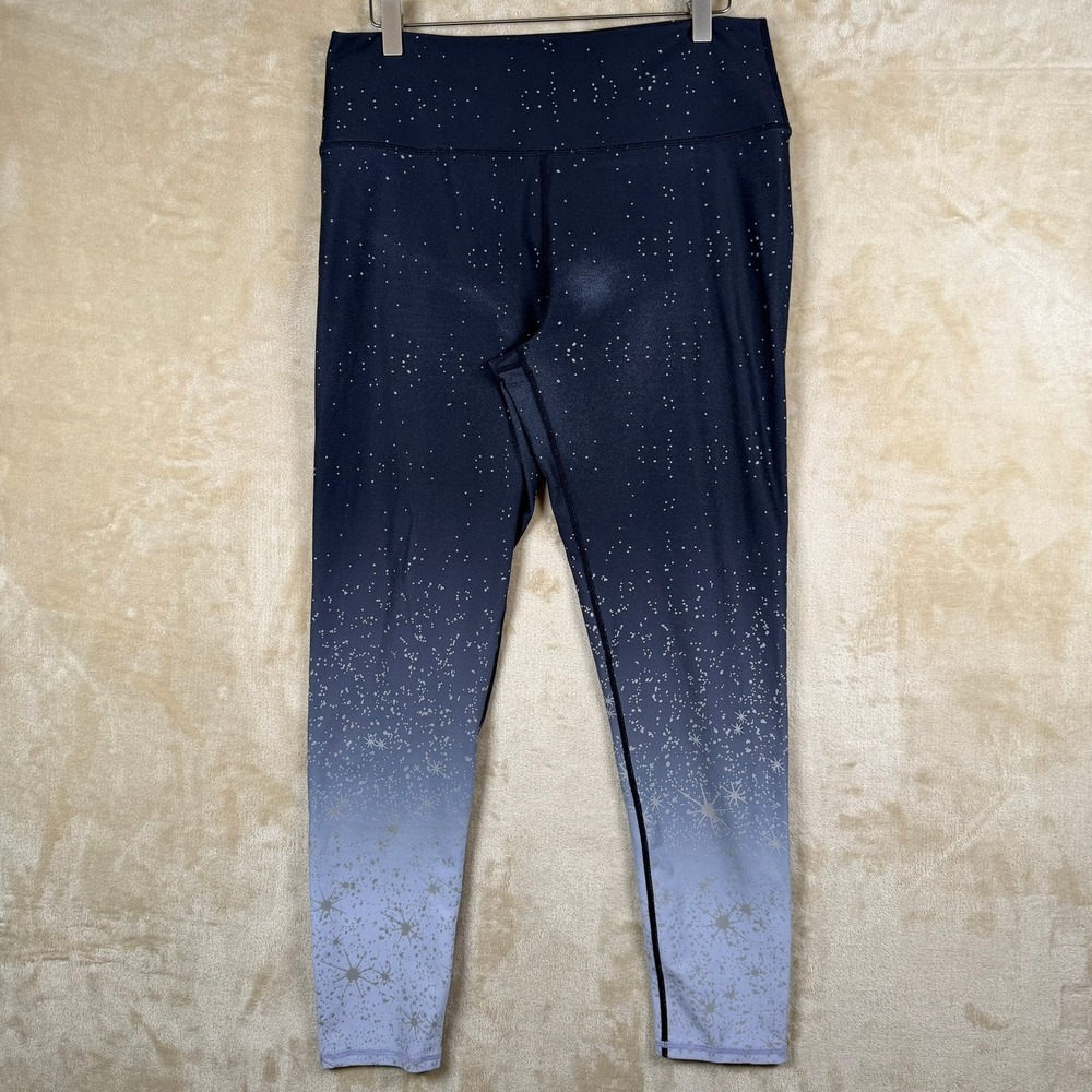 Fabletics Womens XL Black Gray Ombre Celestial Starburst Leggings PT1617843-2258